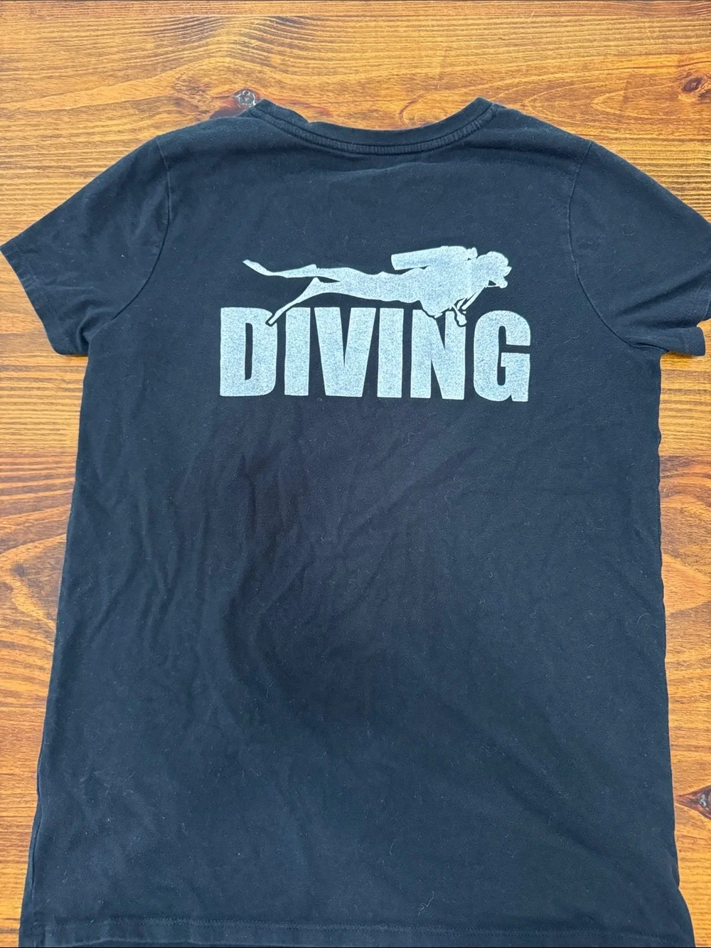 Custom made. Cat & Jack Black Tee with Scuba Diver Graphic. Size XL (14/16)